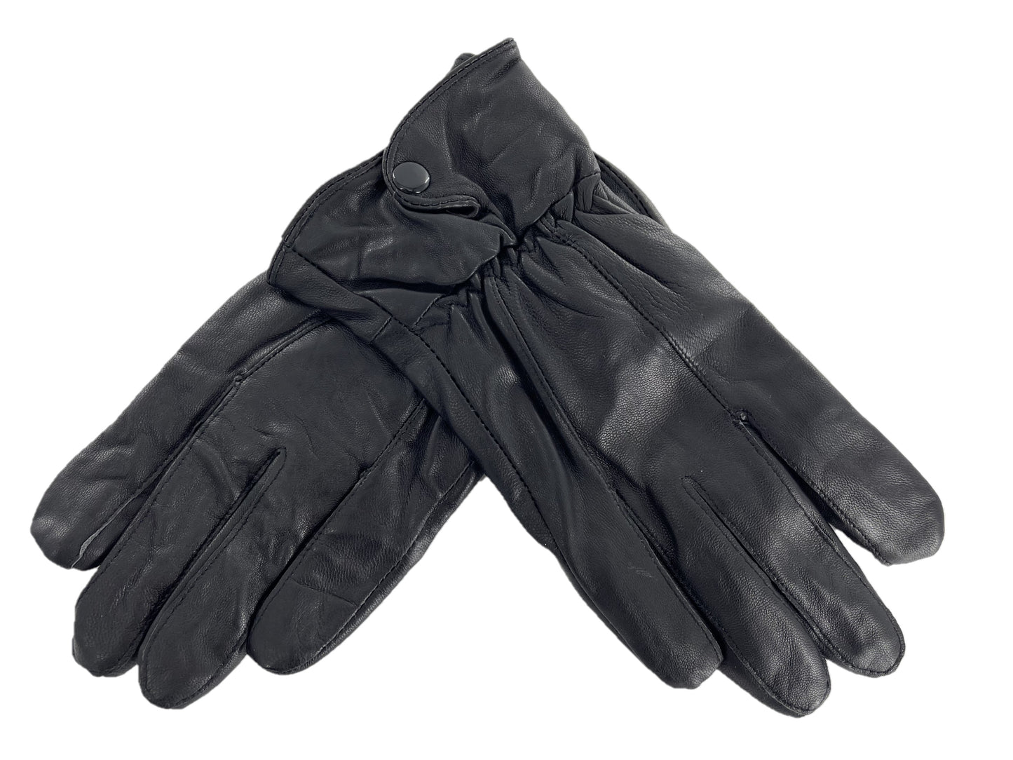 Ladies Black Leather Gloves Women's Soft Warm Lined Winter