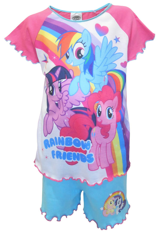 My Little Pony "Rainbow Friends" Girls Shortie Pyjamas 18-24 Months