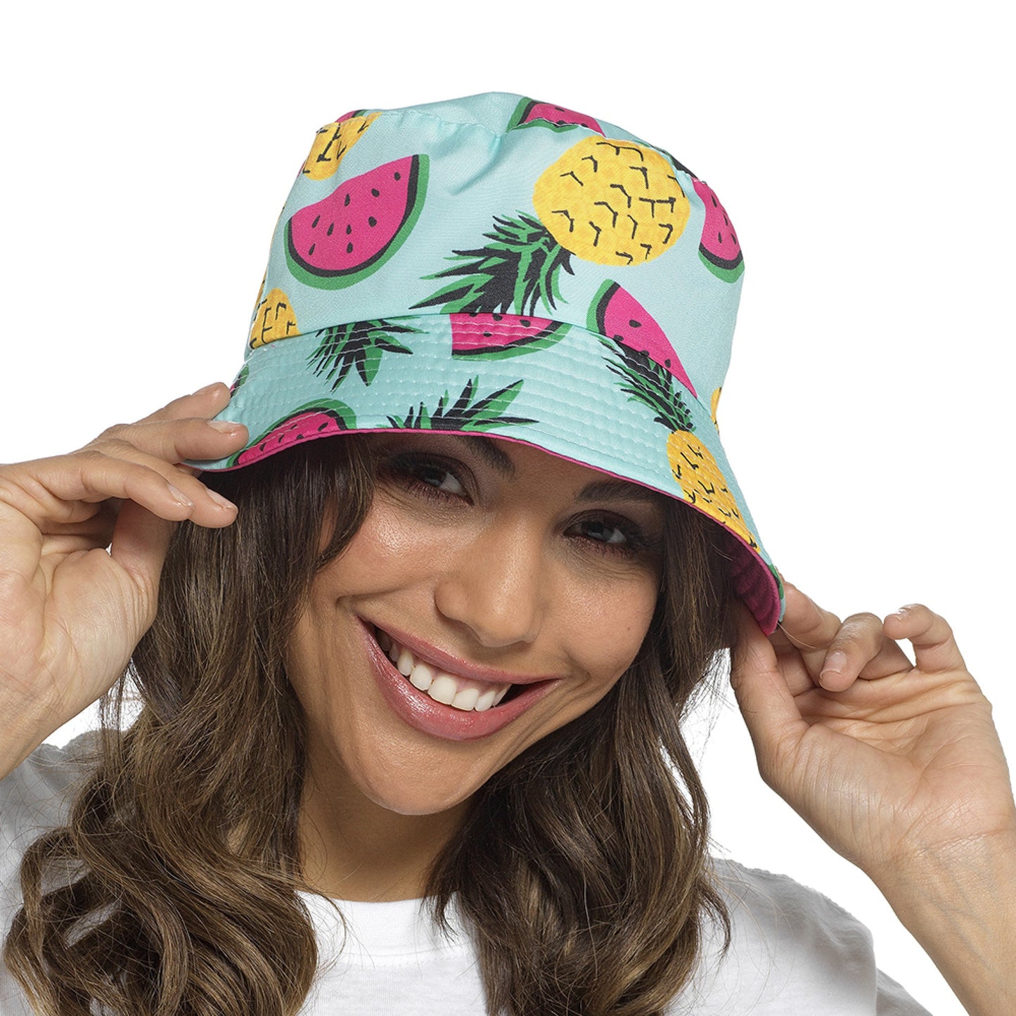 Ladies Reversible Bucket Hat Festival Fun Summer Sun Hat - Various Designs