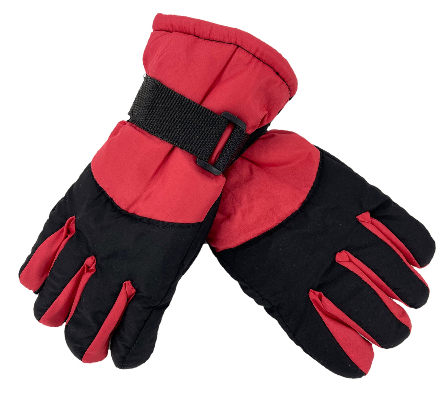 Boys Ski Snowboarding Winter Gloves - Palm/Thumb Grips & Adjustable Wrist Strap