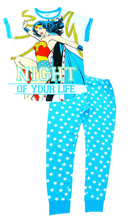 Ladies Wonder Woman Pyjamas "Night of your Life" 8-10