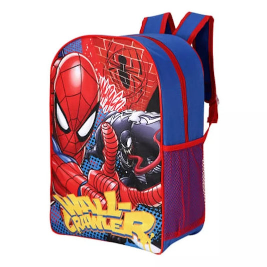 Marvel Spider-Man Kids Backpack School Bag Boys 40cm Venom Wall Crawler Red Blue