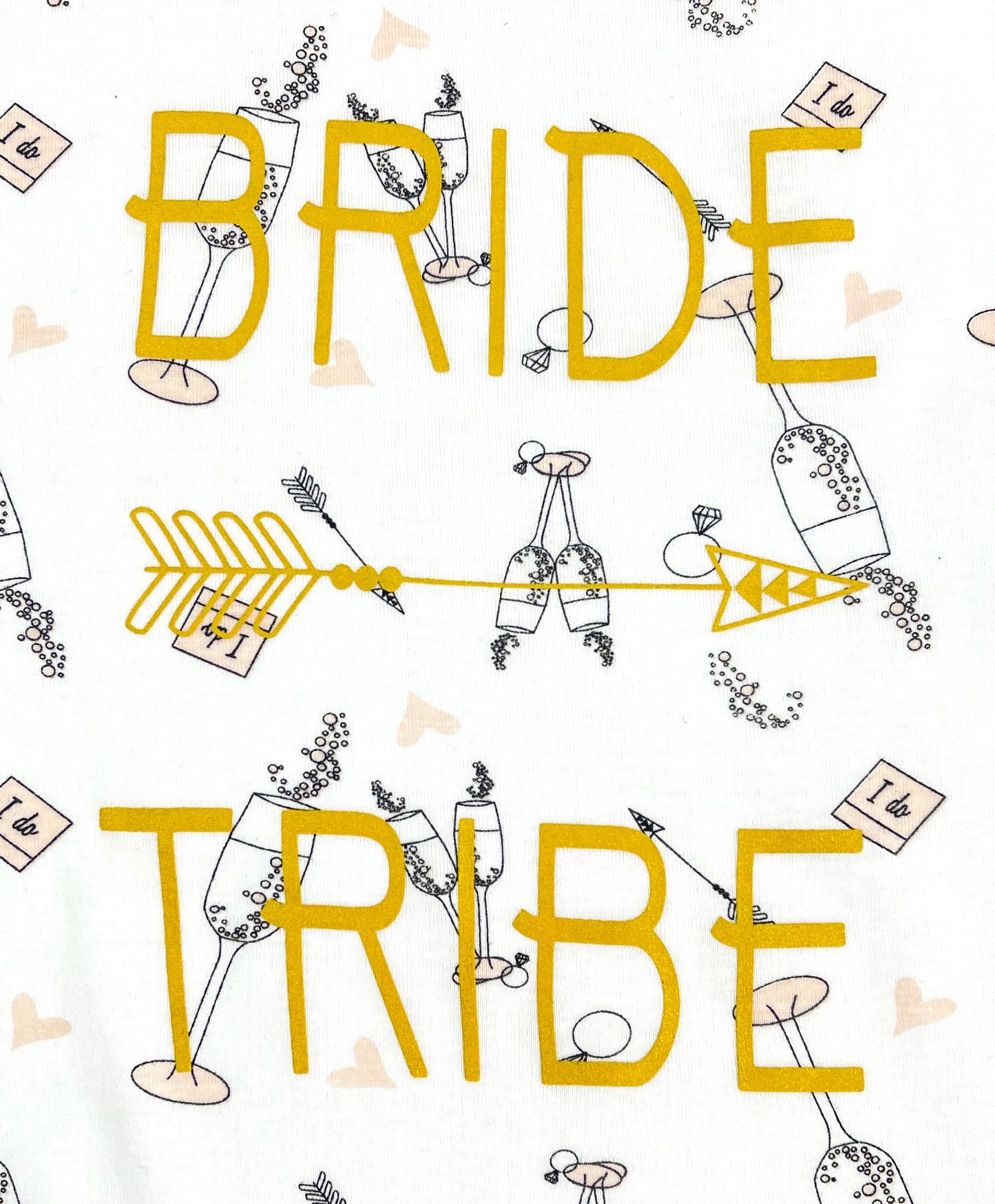 “Bride Tribe” Ladies White Soft Cotton Kimono Wrap Dressing Gown Robe for Wedding Days Hen Parties