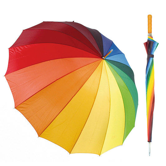 Rainbow Umbrella Adults Large, Golf, Pride, Festival