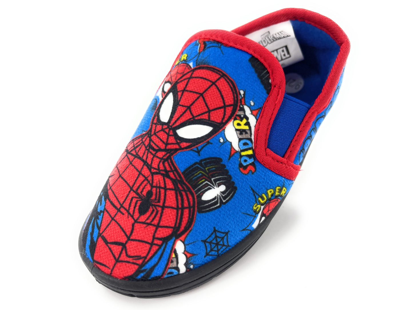Marvel Spider-Man Boys Slippers – Red & Blue – Sizes UK Child 10 to 2