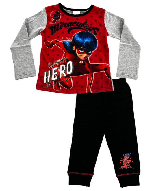 Miraculous Girl’s Pyjama Set 4-10 Years “I’m My Own Hero”