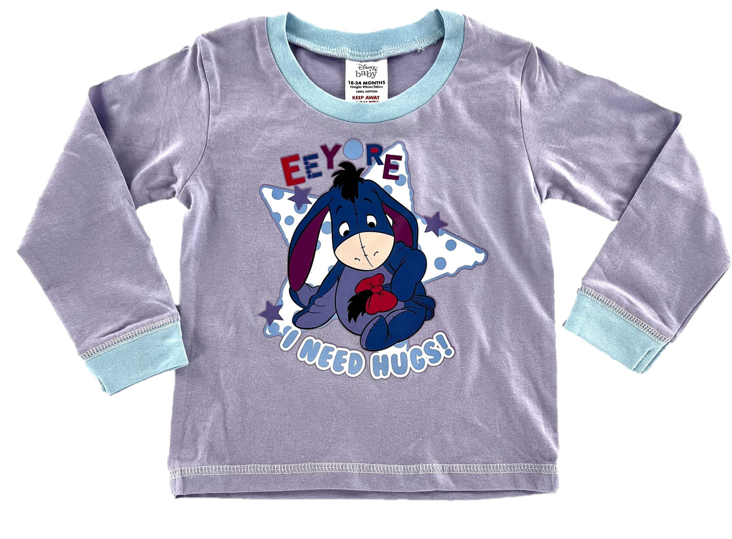 Disney Eeyore Girl’s Pyjamas 6-24 Months Available, Gift Idea, “I Need Hugs!”