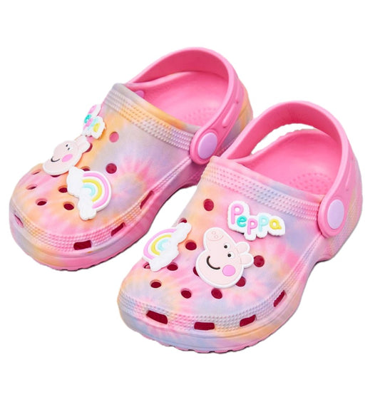 Peppa Pig Toddler Clogs EVA Slip-On Shoes with Peppa Pig Charms – Size 5-10
