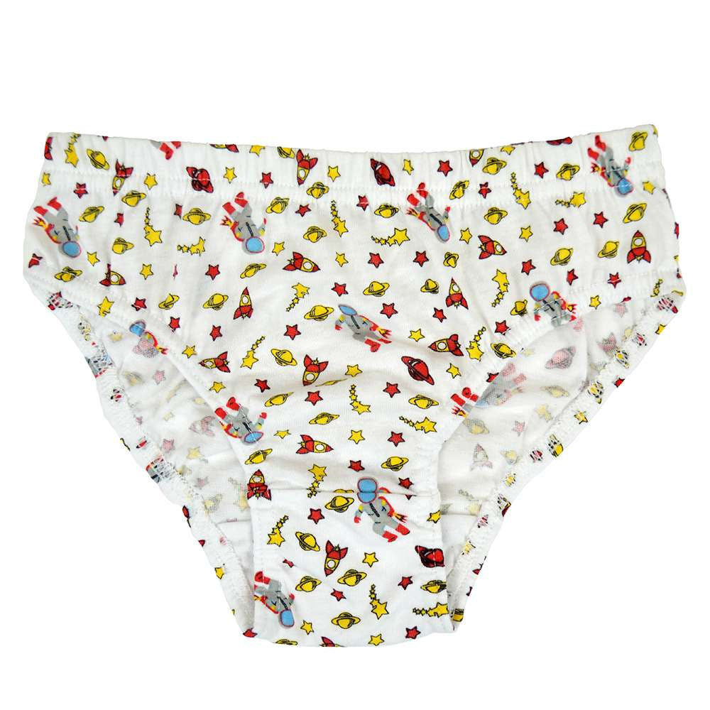 7 Pairs Boys Briefs Cotton Blend Space Patterned Underpants 2-8 Years Available