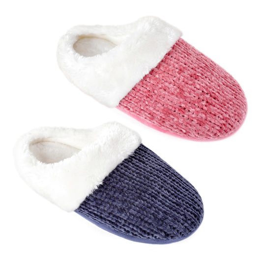 Ladies "Chenille" Mule Slippers