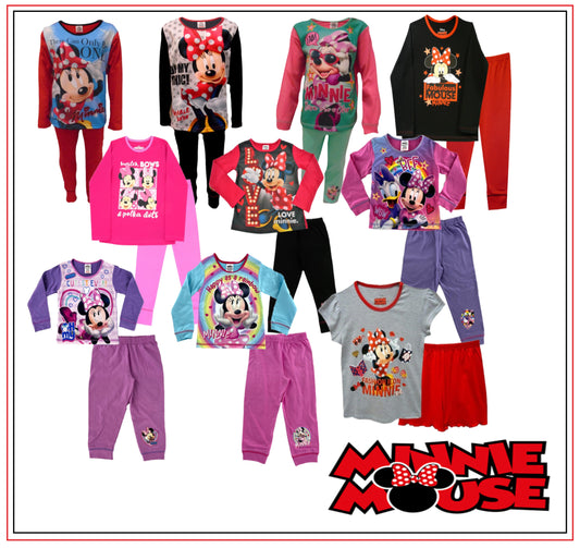 Disney Minnie Mouse Girl's Pyjamas, 18 Months to 12 Years, PJ, Lounge Pants