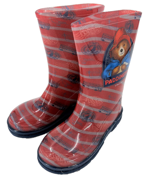 Paddington Bear Boys Rain Boots Stripey Wellingtons