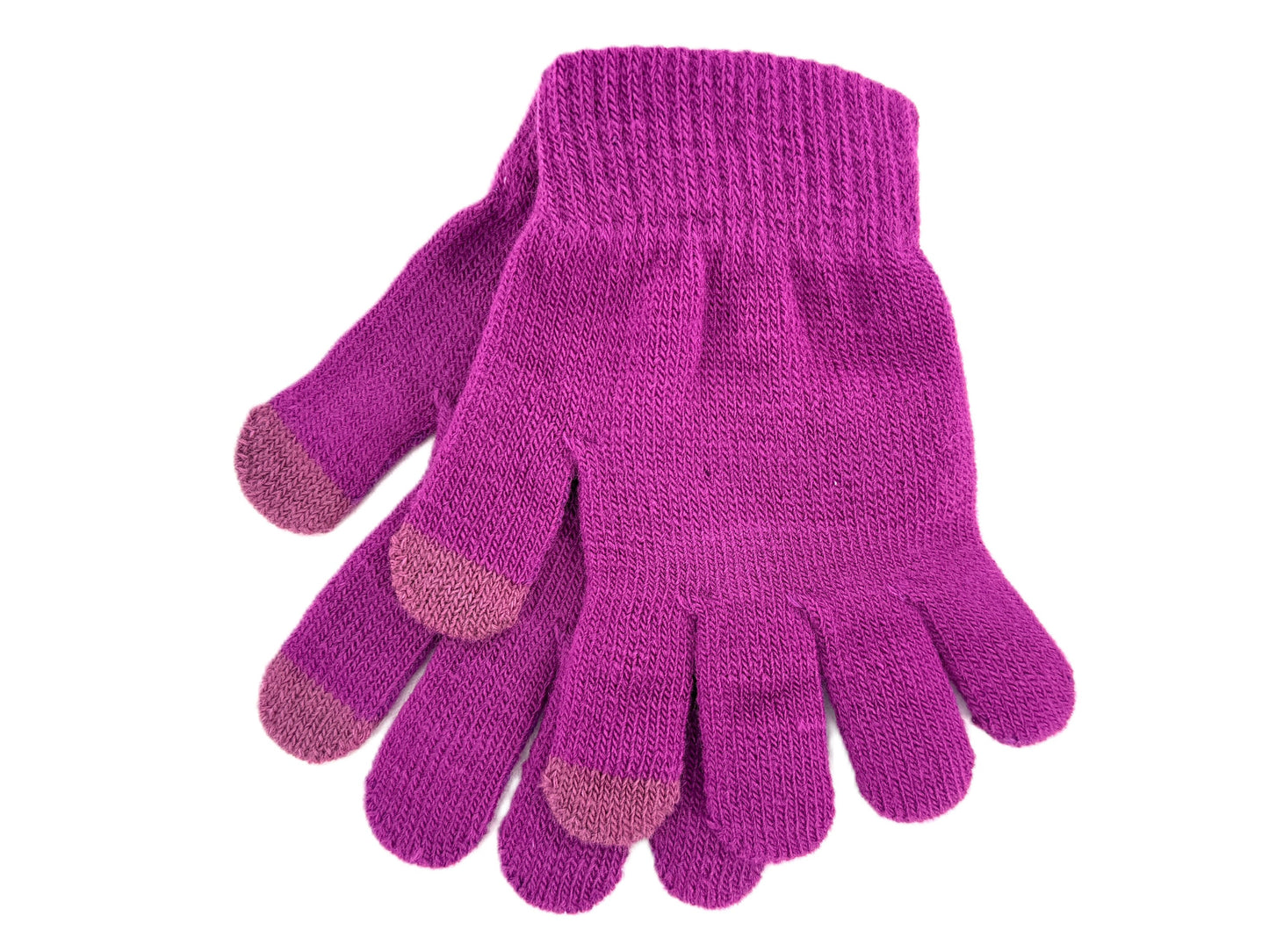 2 Pairs Children's Touchscreen Knitted Winter Gloves - Various Colours