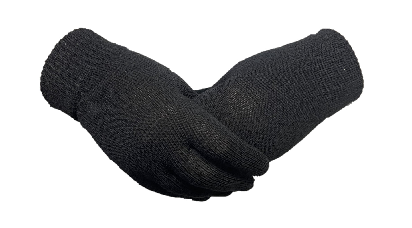 Mens Black Thermal Magic Stretch Knitted Gloves - 2, 4 or 6 Pair Packs