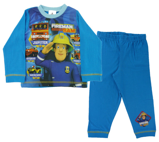 Fireman Sam "Trucks" Boys or Girls Cotton Pyjamas 18 -24 Months