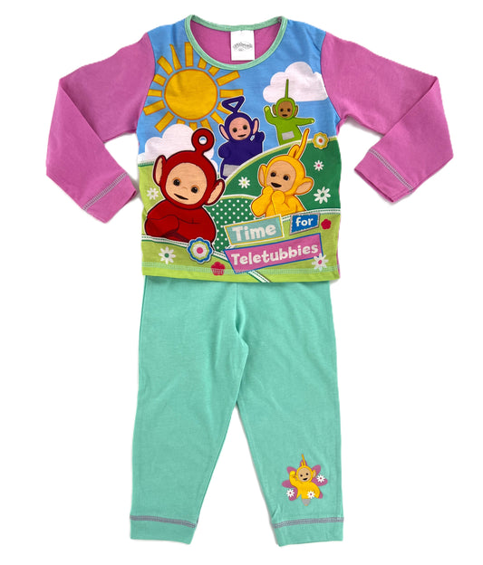 Teletubbies Girls Pyjamas, 1-4 Years, long Sleeves & Pants, Cotton Blend