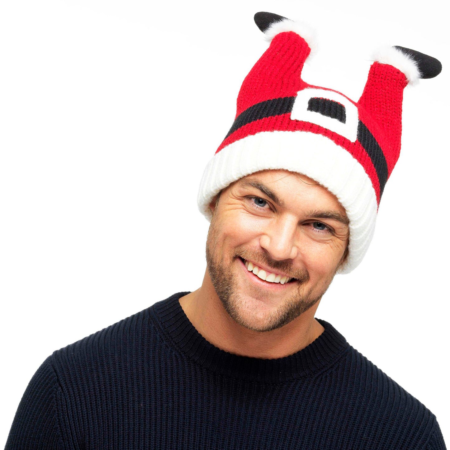 Adults Father Christmas Novelty Knitted Winter Hat