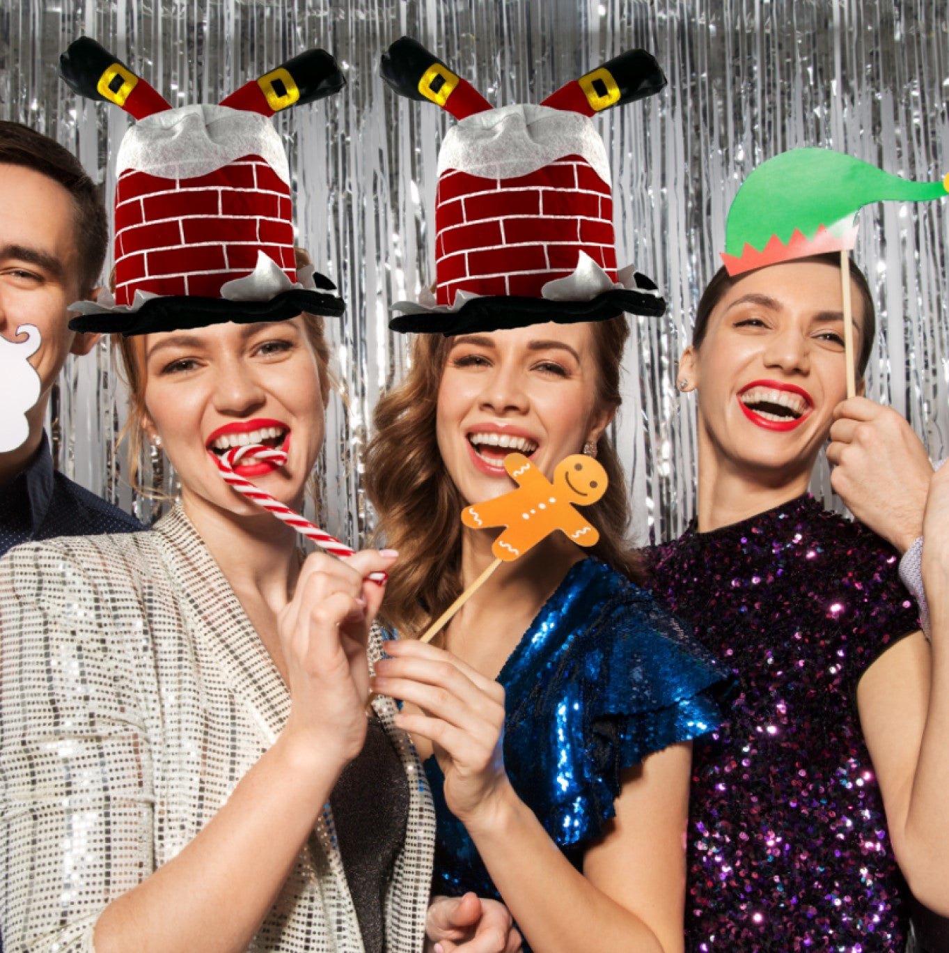 Christmas Hat with Santa Legs Festive Xmas Novelty Headwear Adults