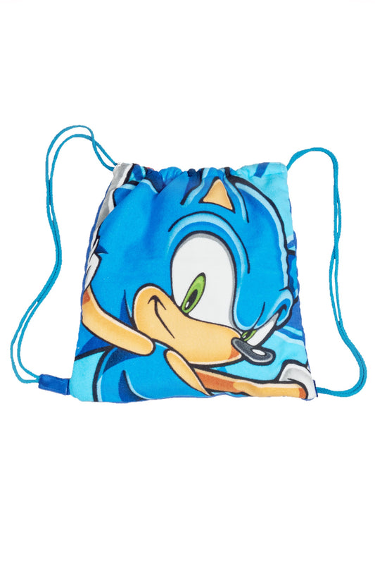 Sonic The Hedgehog Towel & Pull String Bag