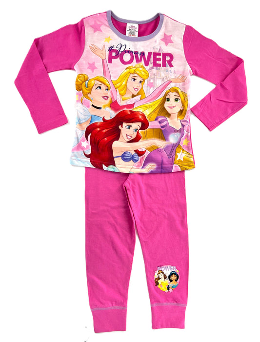 Disney Princess Girls Pyjamas, Ariel, Rapunzel, Cinderella & Aurora 4–10 Years