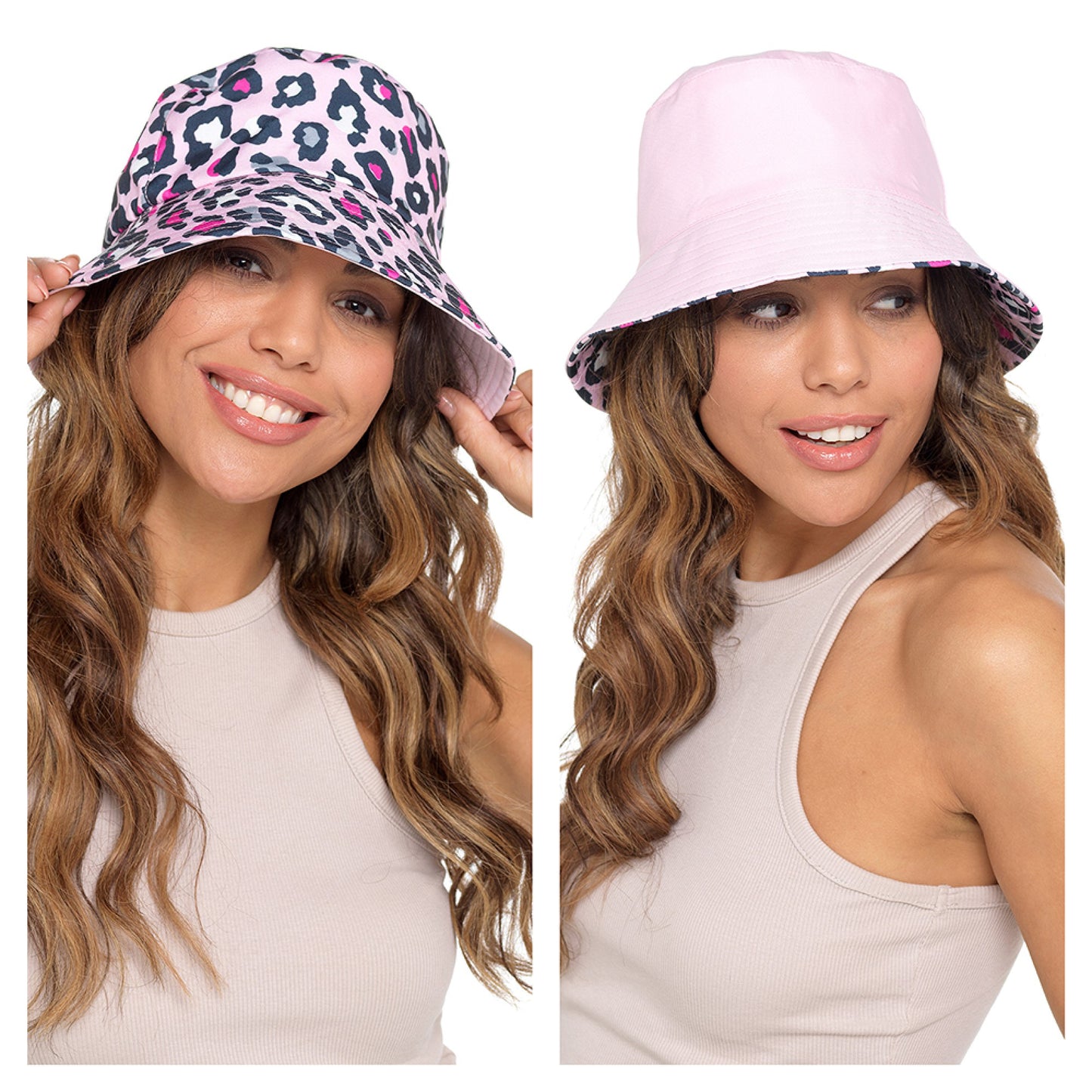 Ladies Reversible Bucket Hat Festival Fun Summer Sun Hat - Various Designs