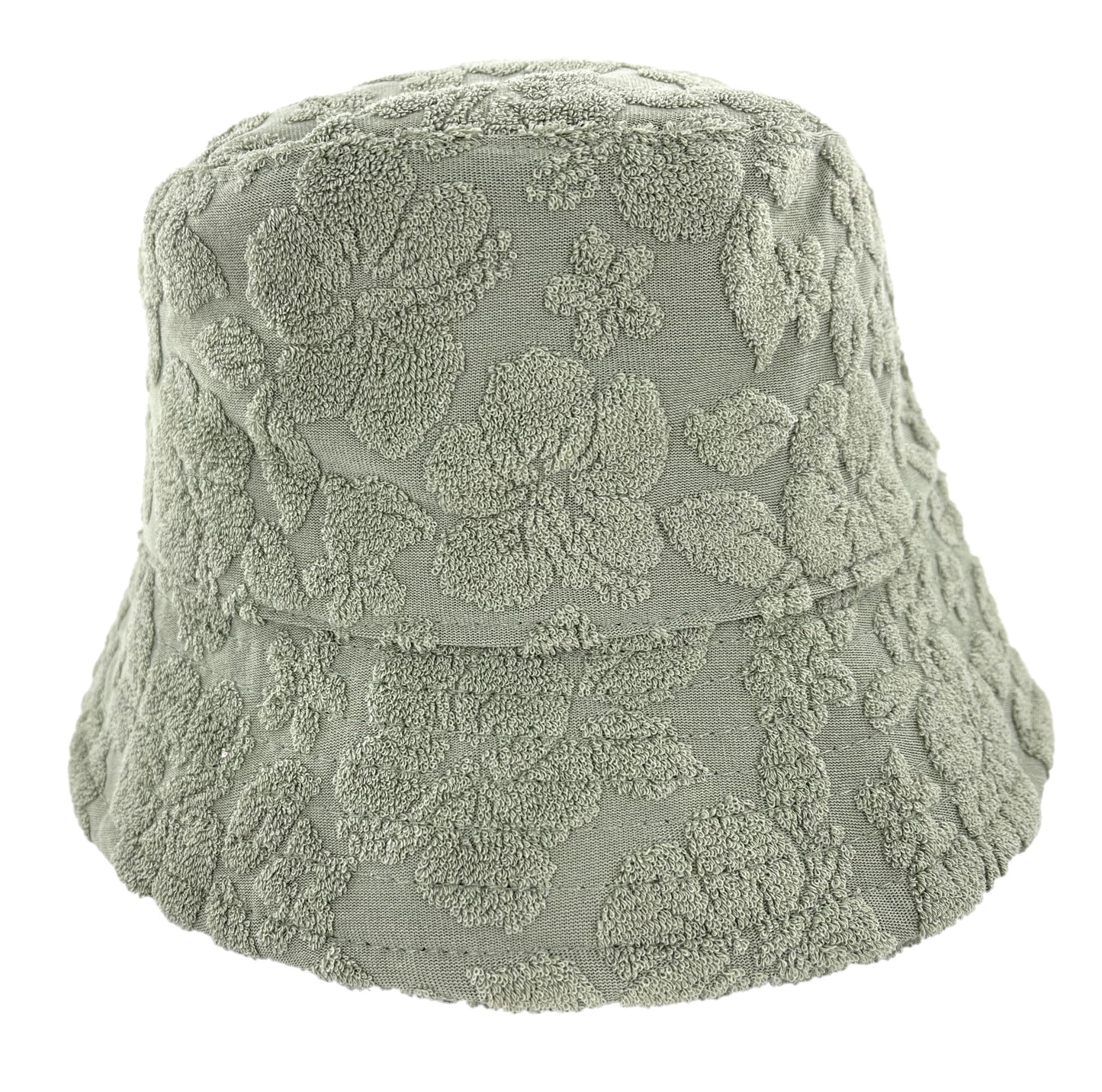 Ladies Floral Embossed Textured Bucket Hat Summer Sun Hat