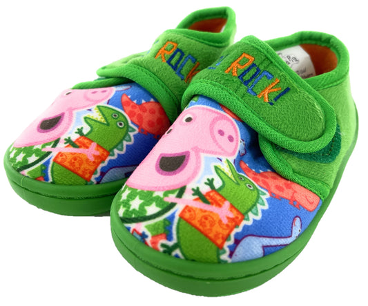 George from Peppa Pig Boys Slippers with Adjustable Strap
