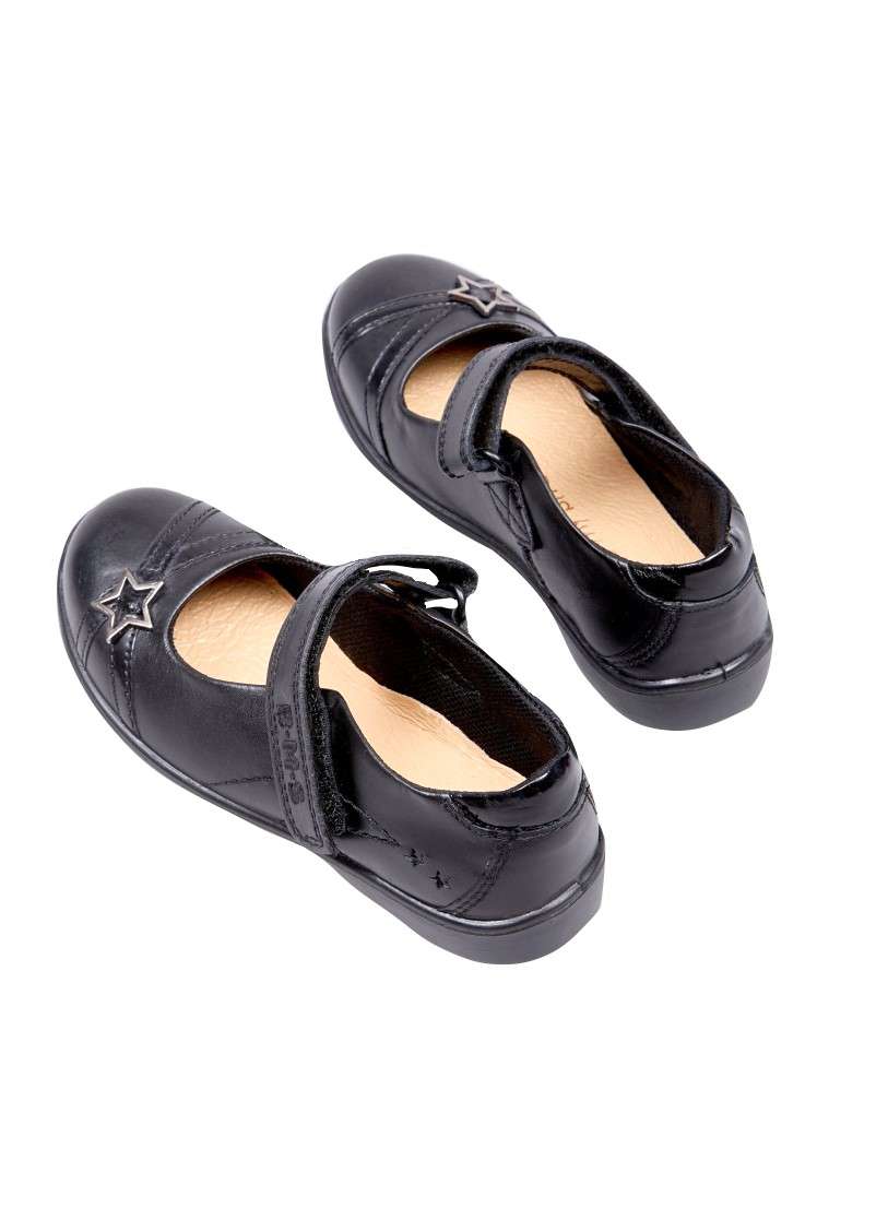 Buckle My Shoe Girls Black Leather Mary Jane School Shoes