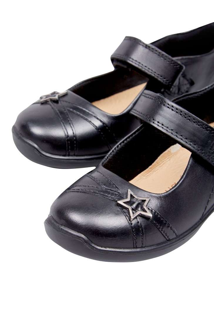 Buckle My Shoe Girls Black Leather Mary Jane School Shoes