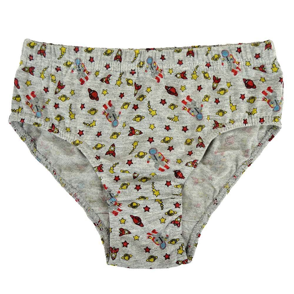 7 Pairs Boys Briefs Cotton Blend Space Patterned Underpants 2-8 Years Available