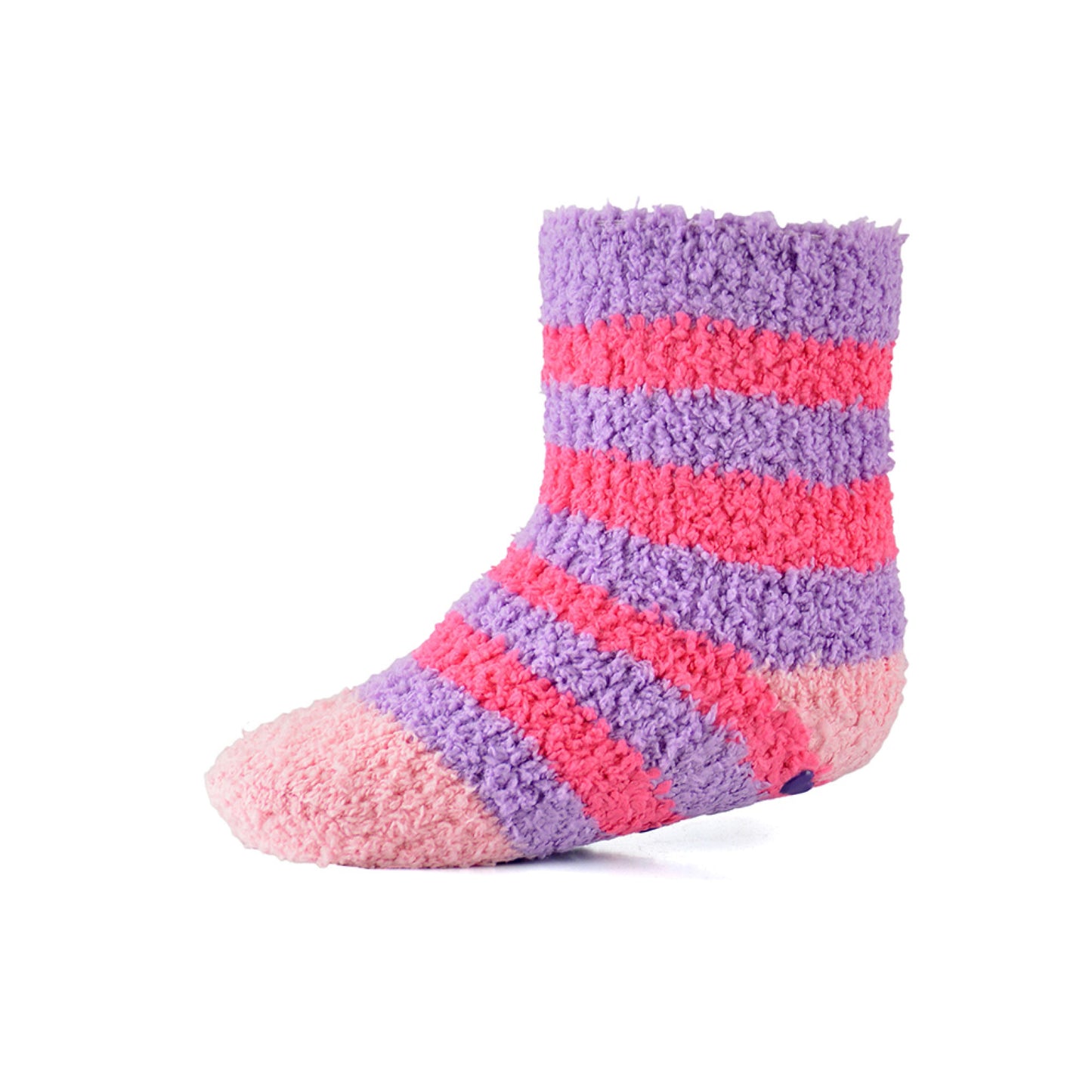 4 Pairs Baby Girls' Supersoft Fluffy Patterned Socks with Grippers