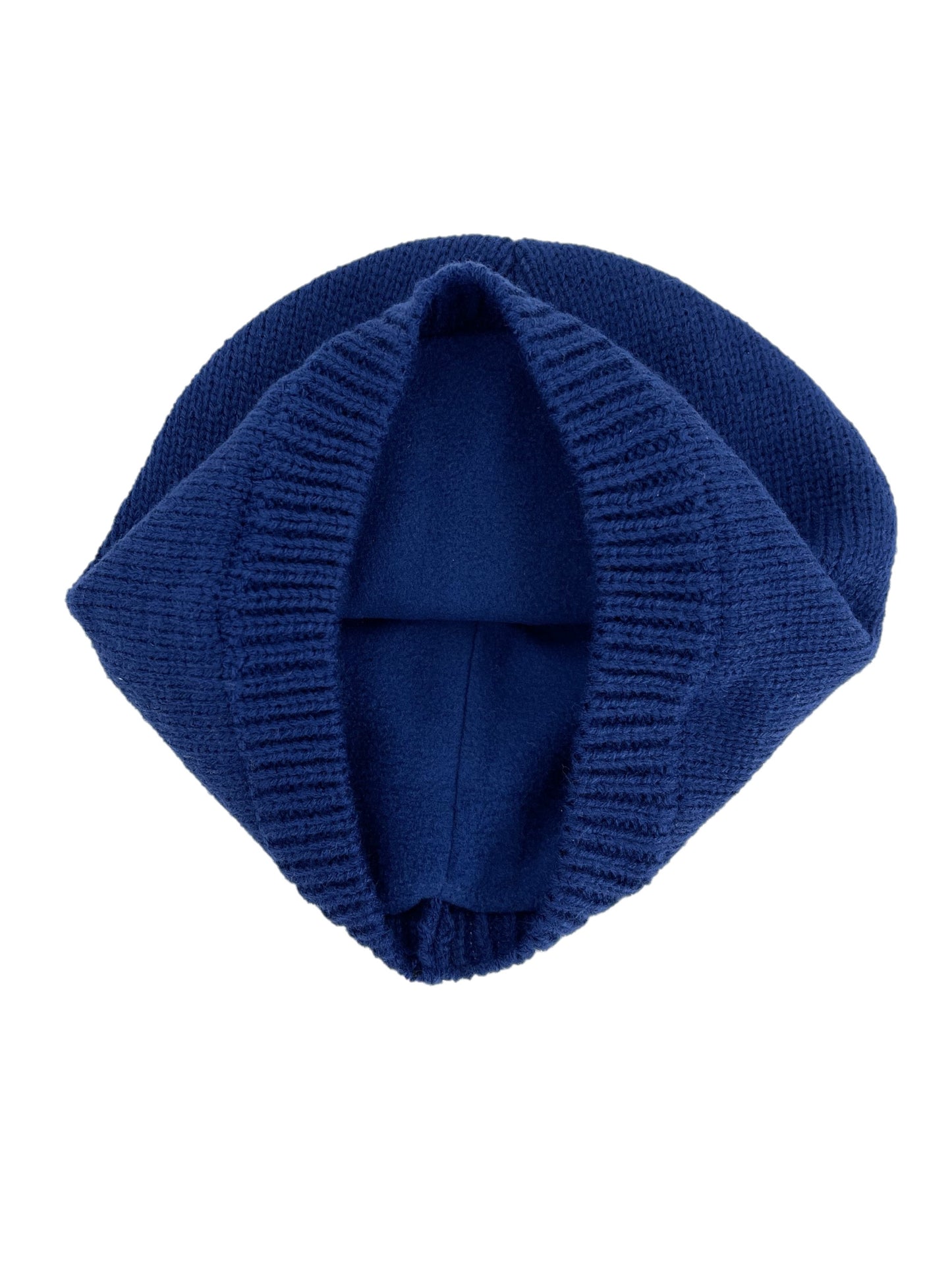 Boys Hat & Gloves Set Rocket Design Blue Knitted Fleece-Lined Hat Thermal Gloves