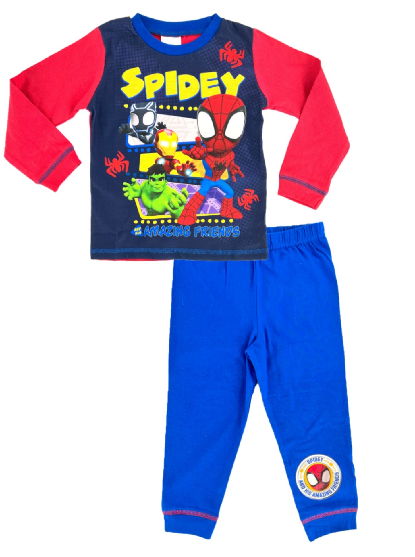 Marvel Spidey & Friends Boys Spider-Man Pyjamas, Nightwear, Age 18 Months- 5 Years