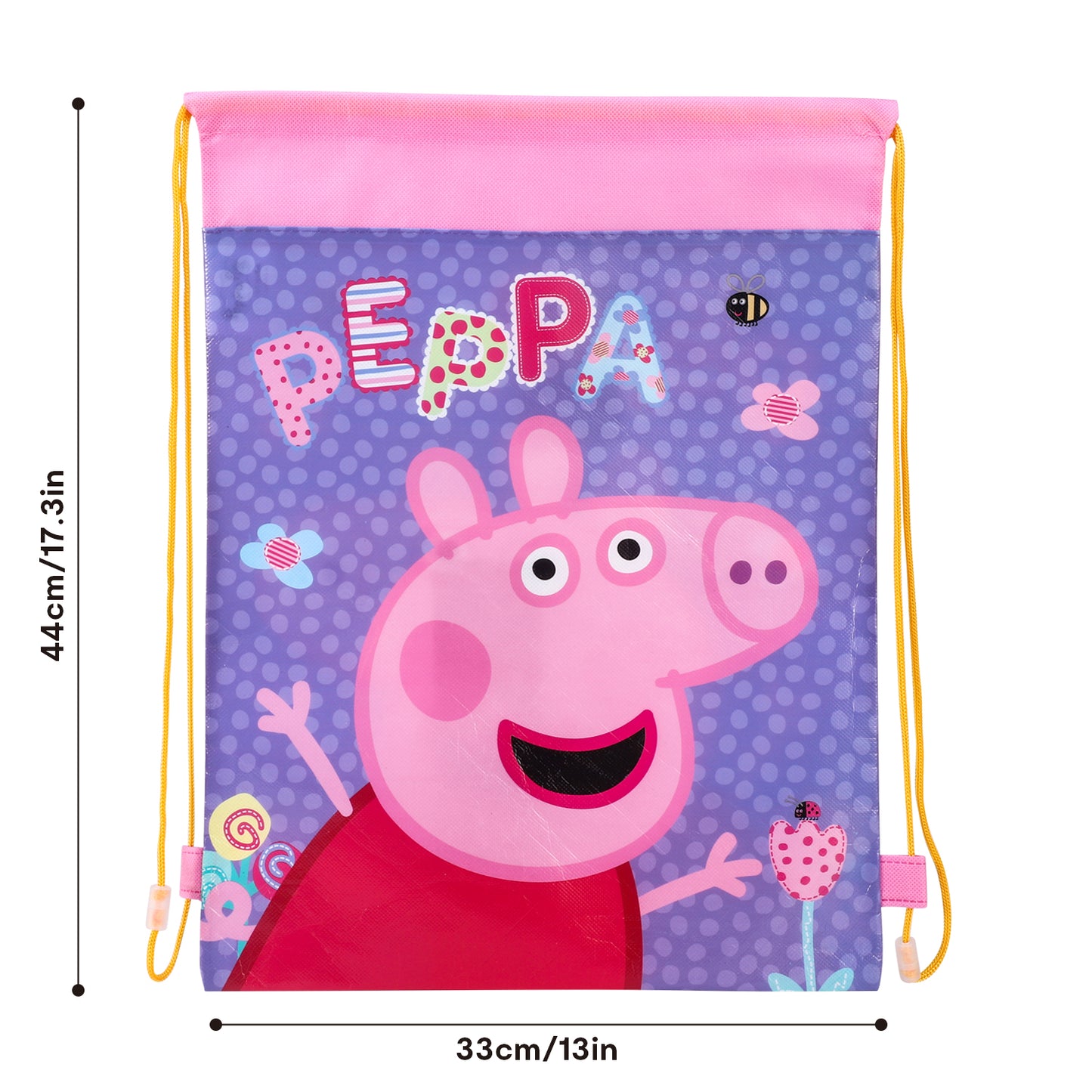 Peppa Drawstring PE Bag Ideal for Swimming, PE, Holidays