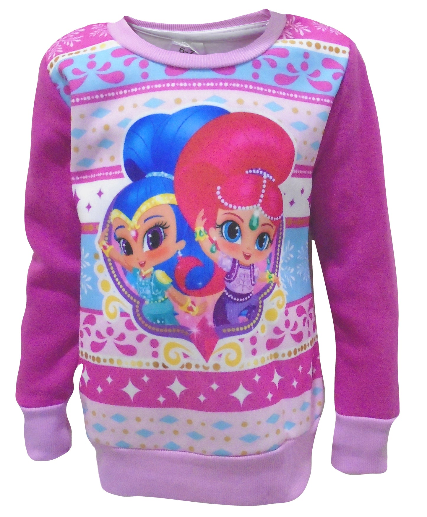 Girls Christmas Shimmer & Shine Jumper Sweatshirt. 2-5 years available