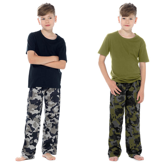 Boys Camo Print Cotton Jersey Pyjamas