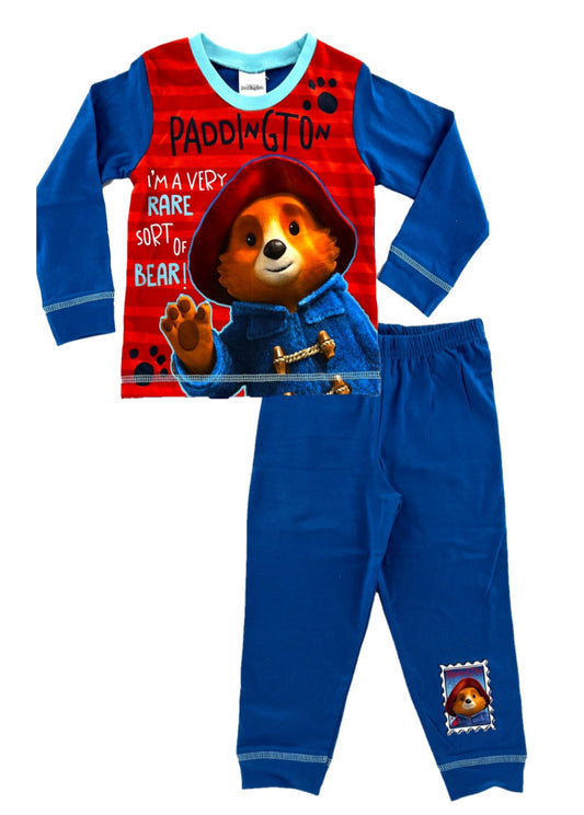 Paddington Bear Boys Pyjamas “Rare Bear!” 1-5 Years, Long Sleeved Arms & Legs