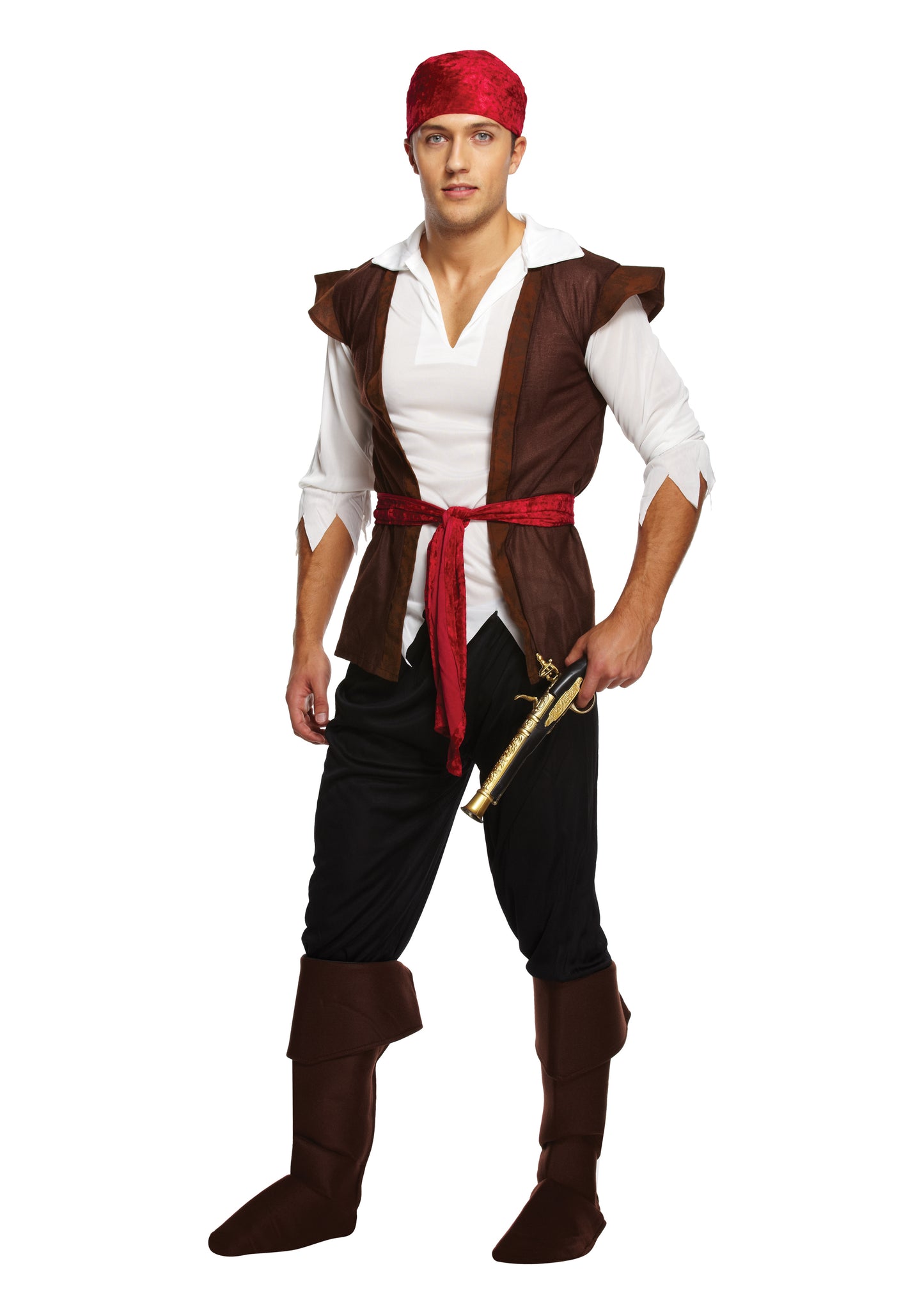 Adults Caribbean Pirate Fancy Dress Costume