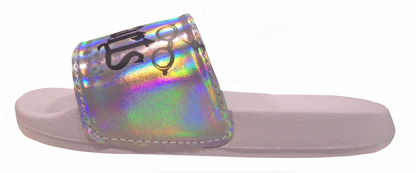 Harry Potter Girls Silver Pool Sliders Shoes