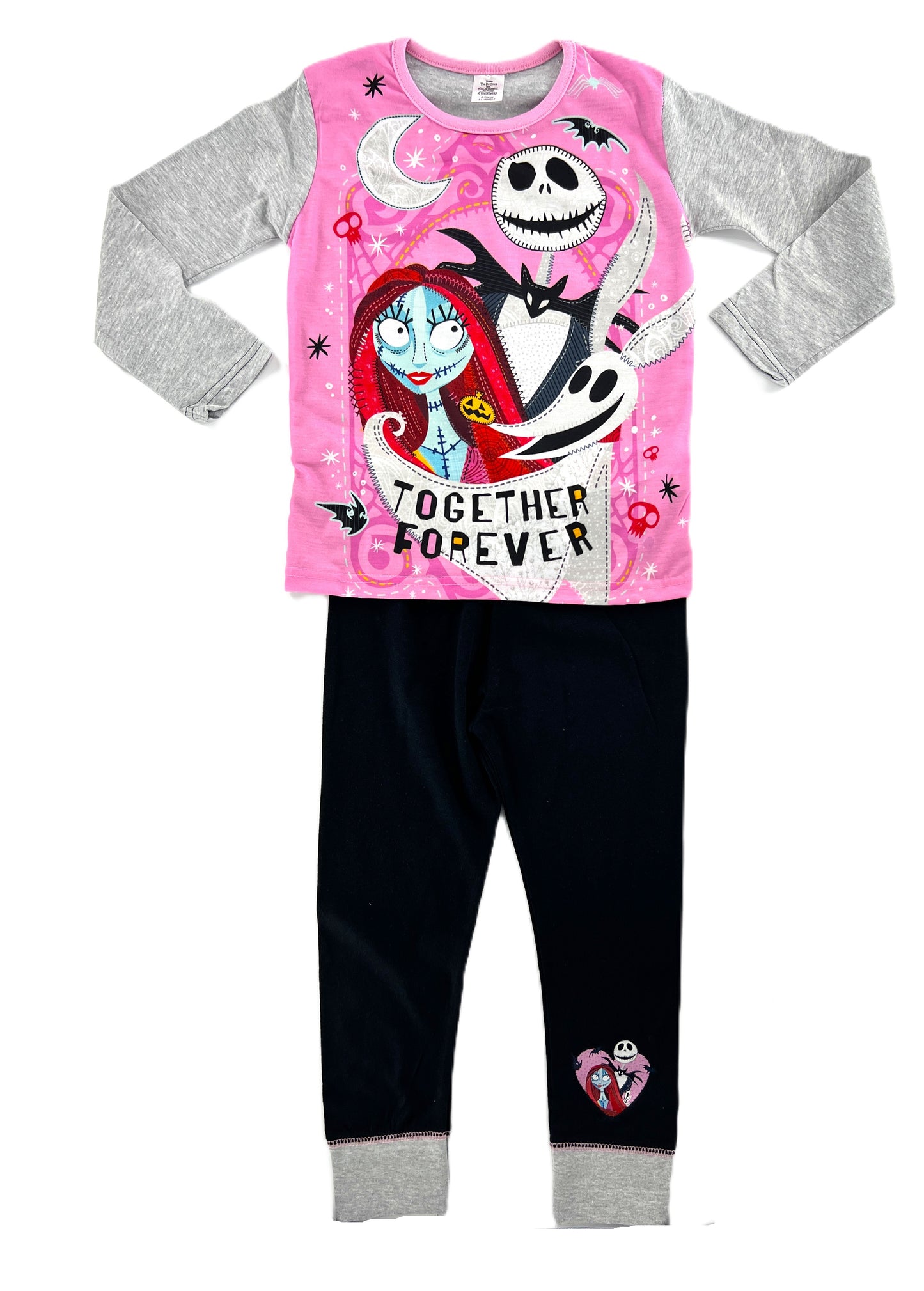 Girls The Nightmare Before Christmas Pyjamas Set – “Together Forever” Jack & Sally 5-12 Years