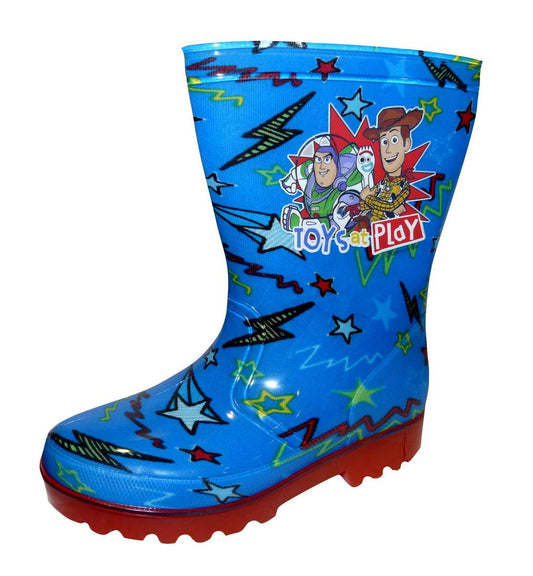 Toy Story Boys Wellies Waterproof Blue PVC Wellington Rain Boots