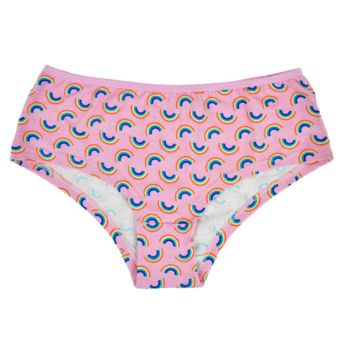 3 Pack Girls Rainbow Print Underwear Shorts Knickers