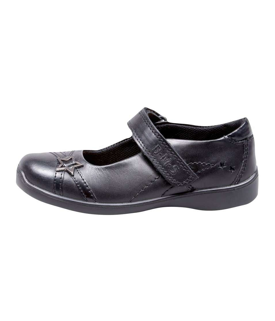 Buckle My Shoe Girls Black Leather Mary Jane School Shoes