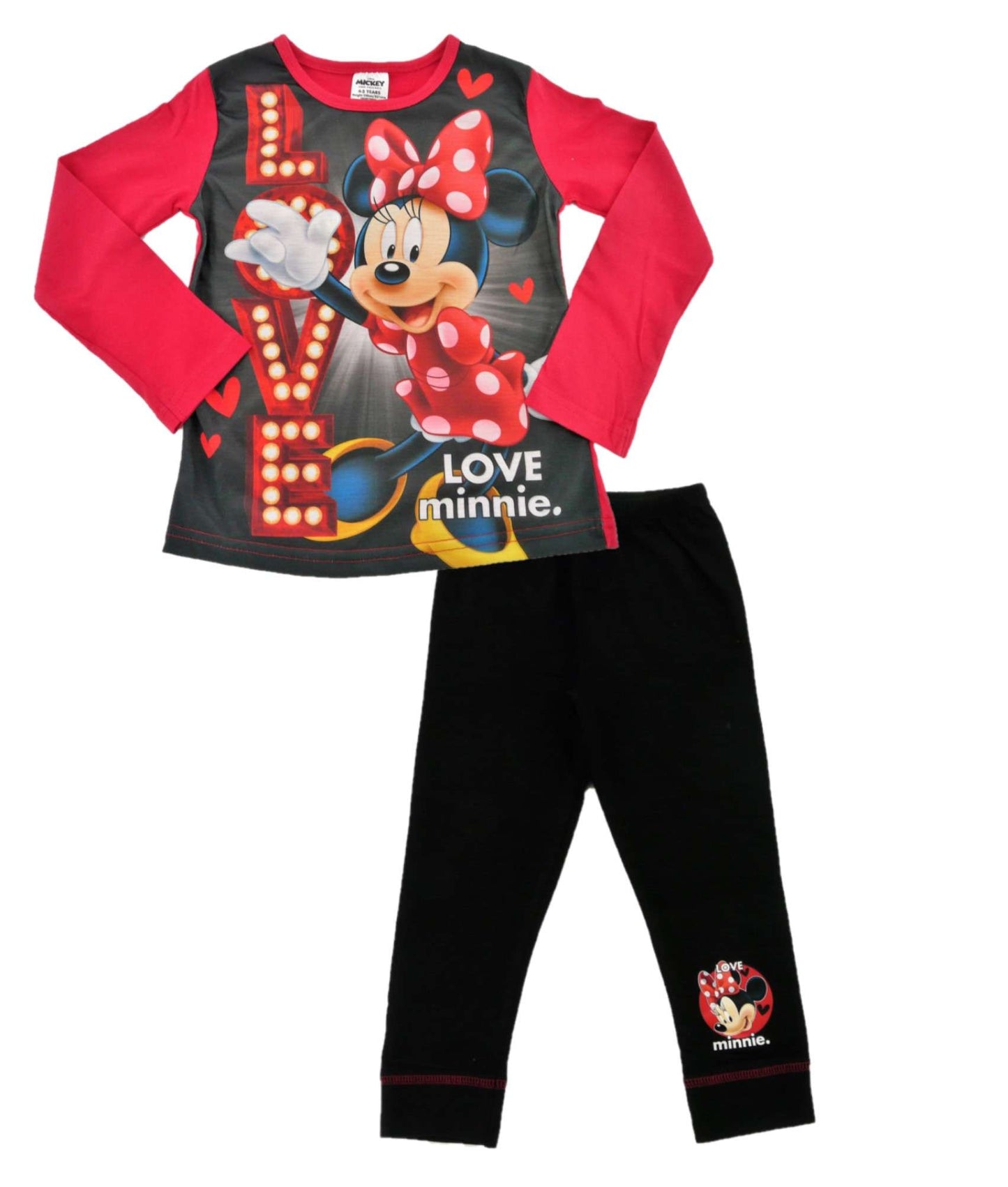 Disney Minnie Mouse Girl's Pyjamas, 18 Months to 12 Years, PJ, Lounge Pants