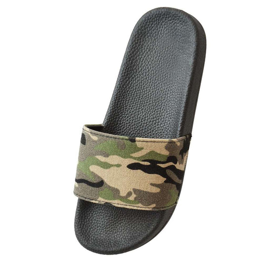 Men's Camo Pattern Pool Sliders Open Toe Beach Sandals Flip Flops