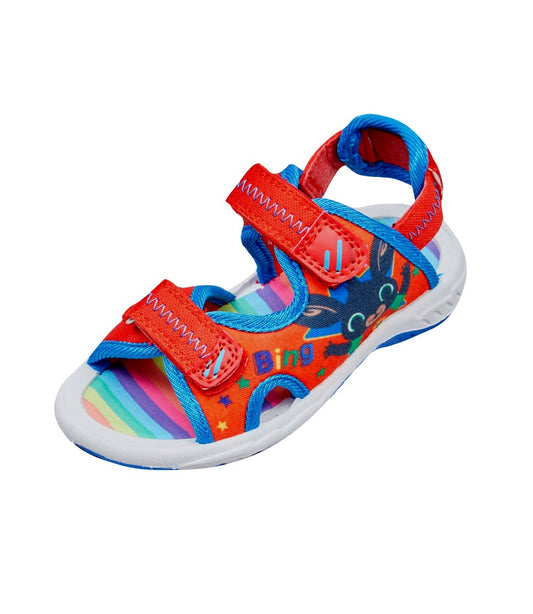 Bing Bunny Kids Easy Close Red and Blue Sports Sandals