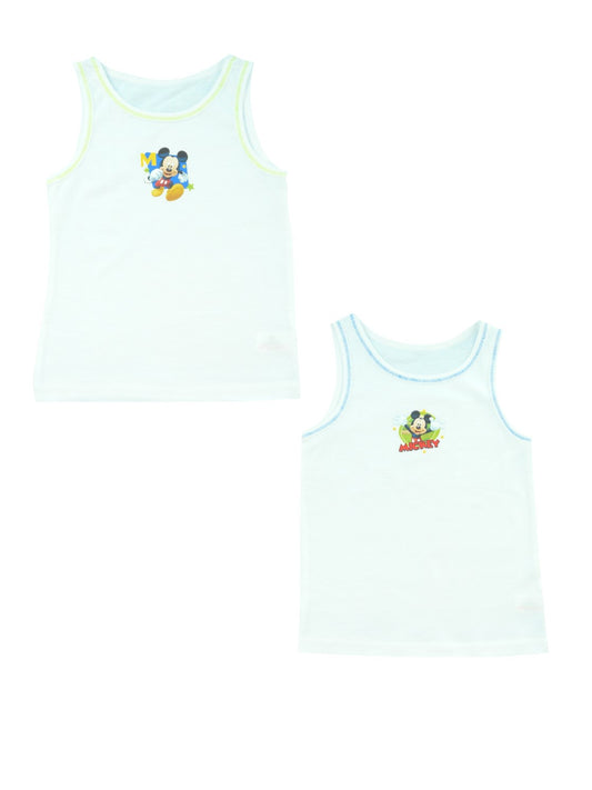 Mickey Mouse 2 Pack Cotton Vests Ages 2-3 Years