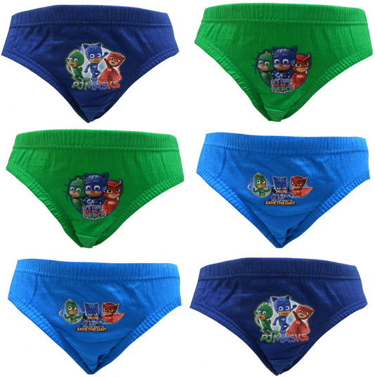 PJ Masks "Save the Day" Boys 6 pack Briefs Underpants 18-24 months