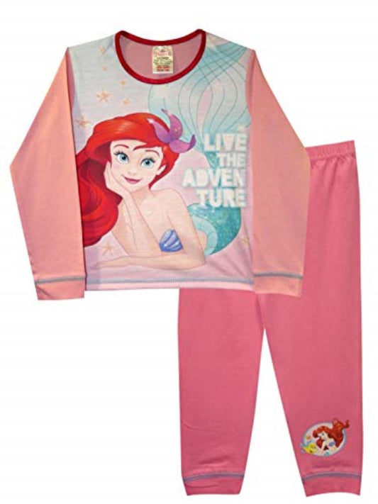 Little Mermaid "Live The Adventure" Girl's Pink Pyjamas