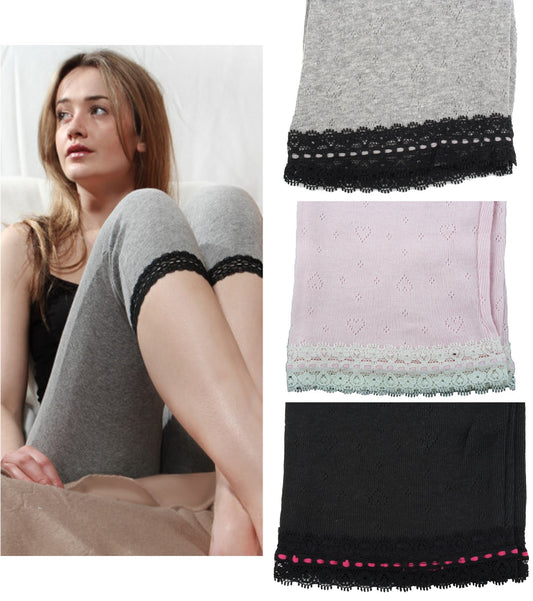 Ladies Thermal Lace Trimmed Pants- 3 Colours, 3 Sizes to choose
